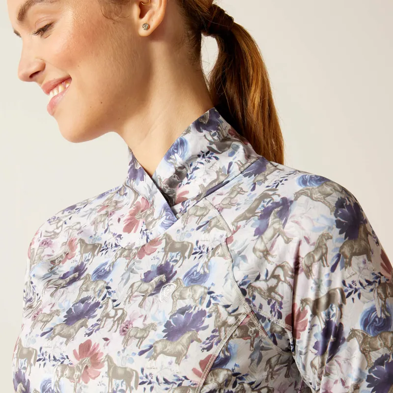 Ariat Women's Lowell Wrap Base Layer - Equine Floral-2